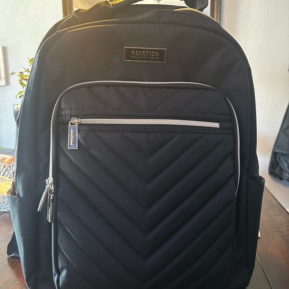 Kenneth Cole Reaction Black Quilted Backpack